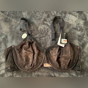 Wacoal Vivid Encounter Convertible Lace-Trim Bra 855295 Black & Nude 40D New